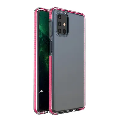 Produktbild von Spring Case Gelhülle Mit Buntem Rahmen Für Samsung Galaxy M51 Dunkelrosa