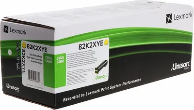 Imagen del producto de Kit de tóner original Lexmark 82K2XYE, color amarillo, de alta capacidad, para proyectos (0082K2XYE, 082K2XYE, 82K2XYE)