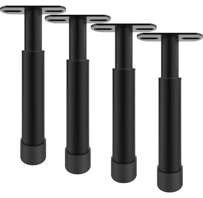 Immagine prodotto di Set di 4 piedini regolabili in metallo, da 180 a 300 mm, colore nero