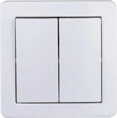 Image de Double Interrupteur va-et-vient Saillie Complet, SCHNEIDER ELECTRIC ALREA, Blanc