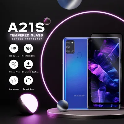 Obrázok produktu pre 1-balenie Samsung Galaxy A21s Ochranné sklo na displej - Tvrdené sklo 9H - Super kvalita 3D