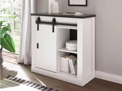 Produktbild von Kommode Sherwood 13 Schrank Pinie weiß und anthrazit 93 cm