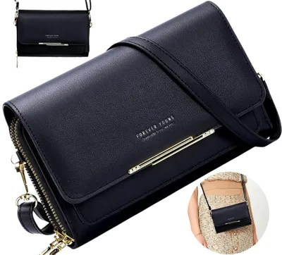 Produktbild von Clutch-Tasche - hochwertige Verarbeitung - Smartphone-Hülle - eleganter Look - praktisch - langlebig