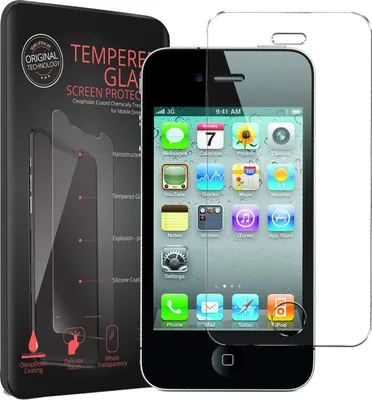 Produktbild von 2x Panzerglas für Apple iPhone 4 / 4S Glas Folie Displayschutz Schutzfolie