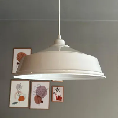 Produktbild von Pendelleuchte Asletl Ø35 cm, Industrial Weiß-Weiß Metall Hängelampe