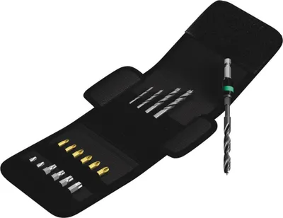 Produktbild von Wera 849/855/867/18, Elektro-Mehrzweckwerkzeug, Bohrerbit-Set, Drehung der rechten Hand, Metall, Zylinderförmige Welle, Schwarz, Gold, Edelstahl