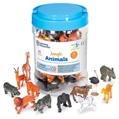 Produktbild von Learning Resources Dschungel Tiere Sortierset - Lernspielzeug 60 Stück