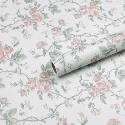 Produktbild von Selbstklebende Tapete Blumen - Möbelfolie Rosa - 40 x 300 cm