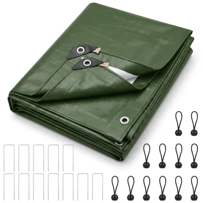 Productafbeelding van Afdekzeil 3 x 4 m, 130 g/m², waterdicht, scheurvast, groen