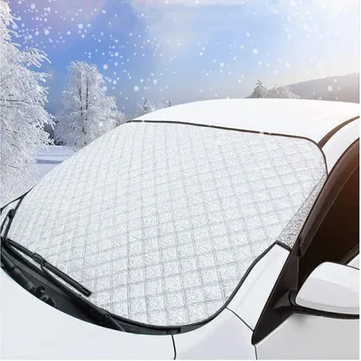 Produktbild von Frontscheibenabdeckung, Auto Scheibenabdeckung Windschutzscheibe Abdeckung Faltbare Frontscheibe Abdeckplane gegen Schnee, Frost, EIS, Sonne 145×100