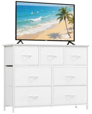 Productafbeelding van Linnenkast met 7 lades, wit, 100x77x30 cm