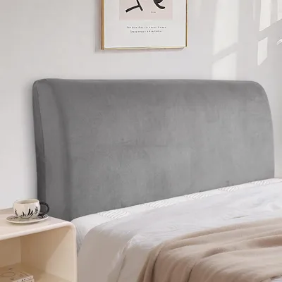 Productafbeelding van Kussenhoes fluweel, lichtgrijs, 120 cm, wasbaar, rekbaar