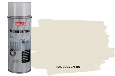 Produktbild von OELLERS Heizkörperlack bewährt Spray RAL 9001 Cremeweiß  400 ml Sprühlack glänzend | Hitzebeständig & strapazierfähig | Hochdeckende Sprühfarbe