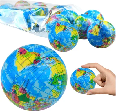 Produktbild von Antistressball Erde 6cm Set für Kinder & Erwachsene