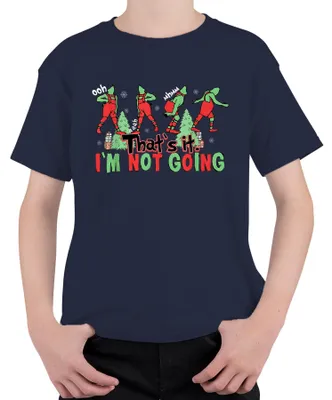 Produktbild von That's it I'm not going Weihnachtsmann Grinch Cartoon Geschenk Kinder T-Shirt, Navy, 152