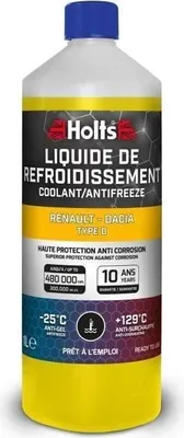 Produktbild von Kühlflüssigkeit Holts, Renault Dacia Type D, 1 Liter, Motorschutz, Optimale Betriebstemperatur