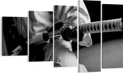 Produktbild von Bild auf Leinwand - Leinwandbild - Samurai-Schwert - 100x60cm - Wand Bild - Wanddeko - Wandbilder - Leinwanddruck - Bilder - Kunstdruck - Wanddekoration - Leinwand bilder - Wandkunst - EG100x60-3746