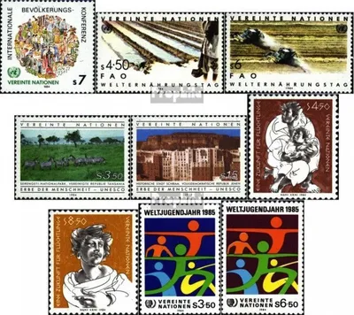 Produktbild von Briefmarken UNO - Wien 1984 Mi 38-46 (kompl.Ausg.) Jahrgang 1984 komplett postfrisch Bevölkerungskonf.