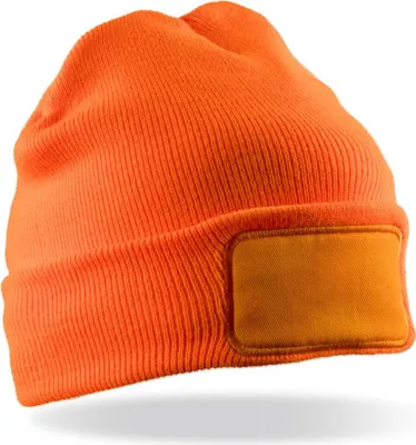 Produktbild von Result Genuine Recycled RC934X | Recycled Thinsulate Printers Beanie - Farbe: Fluorescent Orange - Größe: One Size