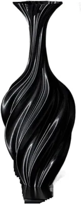 Produktbild von Vase Moderne Eleganz - 25 cm Hoch - Weiß Schwarz