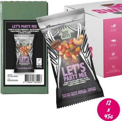 Obrázok produktu pre NOY NUTS 70104499 NOY NUTS LET’S PARTY MIX 12 x 45,0 g