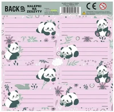 Image de Autoccollants Panda Pour Crayons, Format A/25, Quantité : 11
