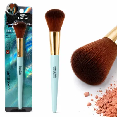 Obrázek produktu pro Kosmetický štětec na tvářenku, bronzer, sypké pudry a minerální make-up, modrý