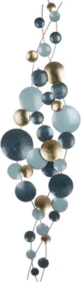 Produktbild von Casablanca by Gilde Wandrelief "Turquoise" türkis/goldfarbe Kreise, inkl. Aufhängung, H.46,4 cm, 84256