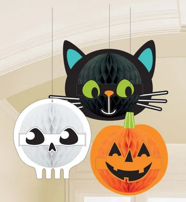 Produktbild von 3 Halloween Freunde Wabenbälle