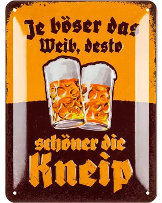 Produktbild von LANOLU Blechschilder retro Bier Bar Deko, Metallschilder mit Spruch für Partyraum, Küche, Bardeko, Cocktail Schild als Geschenk 15x20cm