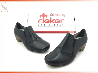 Produktbild von Rieker Damen Leder Trotteur schwarz