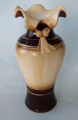Produktbild von BODENVASE "CORTADO" - Größe: ca.40 CM Schwarz-Beige
