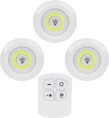 Image de 3Pcs COB Night Light Remote Control Timing Dimming Night Lamp Bedroom Wardrobe Bedside Light