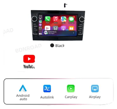 Obrázek produktu pro Multimediální přehrávač do auta, dotykový displej, ovládání hlasem, kompatibilní s modely Opel Antara, Corsa, Meriva, Vectra, Zafira, barva: černá