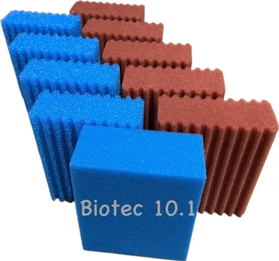 Produktbild von Ersatzschwamm Set passend für Oase Biotec 10 .1 Teichfilter 4 x rot 4 x blau 1 x blau sehr fein