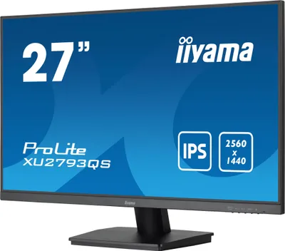 Produktbild von iiyama ProLite XU2793QS-B7, 68,6 cm (27"), 2560 x 1440 Pixel, 4K Ultra HD, LED, 1 ms, Schwarz