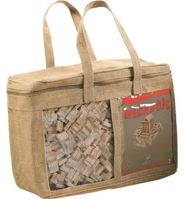 Image de Mécabois Jeu de Construction en Bois, 400 Pièces, Pin 100% Naturel, Fabriqué en France, Dès 3 Ans