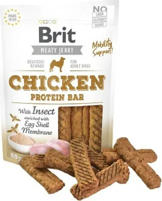 Zdjęcie produktu dla Brit Jerky Snack, Przekąski, Pies, Dorosły, Kurczak, 80 g, Bez cukru