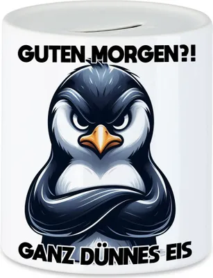 Produktbild von Guten Morgen Ganz dünnes Eis Spardose Verschlafen Humor Arbeitskollege Büro