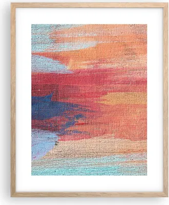 Produktbild von Gerahmtes Poster - Rahmen in heller Eiche - Die Farben Farben Abstraktion - 40x50 cm - Wand Bild - Wanddeko - Wandbilder - Kunstposter - Wandposter - Bilderrahmen - Bilder - P2NPA40x50-5069