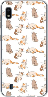 Produktbild von MuchoWow® Handyhülle Schutzhülle Hülle für Telefoonhoesje Samsung Galaxy A10 Muster - Katze - Kätzchen - Jungen - Mädchen - Kinder - Kinder Silikon Softcase Handy Hülle - Schutzhülle