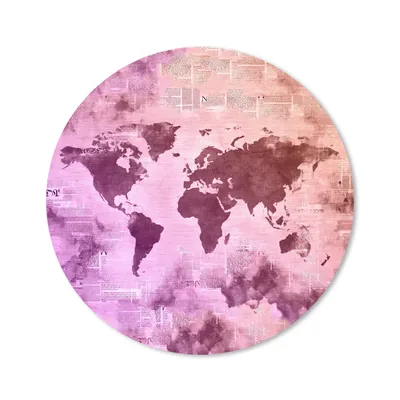 Produktbild von MuchoWow® Mauspad Mousepad Weltkarte - Rauchen - Zeitungen 30x30 cm - Mousepads - Maus Mat - Pad - Mausunterlage - Tischunterlage - Schreibtischmatten
