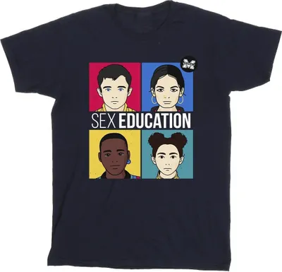 Produktbild von Netflix - " Education" T-Shirt für Herren BI45222 (4XL) (Marineblau)