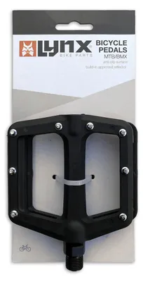 Image de Pédales de vélo plate-forme Lynx pour MTB/ BMX stahlpins noir