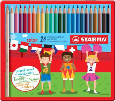 Image de Crayon de couleur - STABILO color - étui métallique de 24 couleurs différentes
