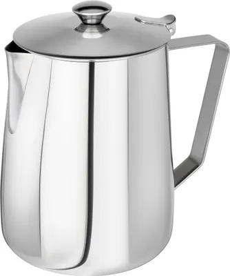 Produktbild von APS 10327 Kaffeekanne/Teekanne, mit Klappdeckel Ø 13,5 cm, Höhe 20 cm, 2,0 Liter, Edelstahl, außen hochglanzpoliert