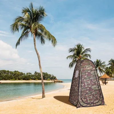 Produktbild von GOPLUS Duschzelt mit Tragetasche, Toilettenzelt, Umkleidezelt, Umkleidekabine, Lagerzelt, Pop-Up-Zelt für Camping und Strand, 120 x 120 x 190 cm