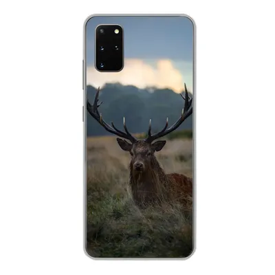Produktbild von MuchoWow® Handyhülle Schutzhülle Hülle für Samsung Galaxy S20 Plus Hirsch - Wiese - Geweih Silikon Softcase Handy Hülle - Hartschale