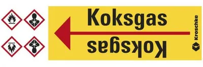 Produktbild von Dreifke® Rohrleitungsband Koksgas, praxisbewährt, ab Ø 10mm, gelb/schwarz, 33...