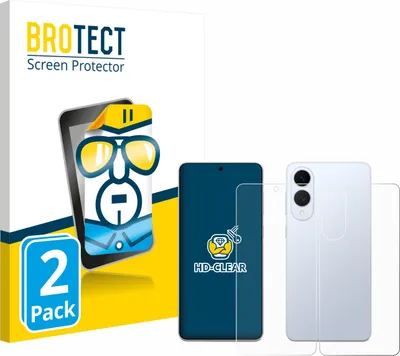 Produktbild von 2x Für Samsung Galaxy S25 Edge (Display+Rückseite) Schutzfolie BROTECT Displayschutz Display Schutz Folie Klar Transparent